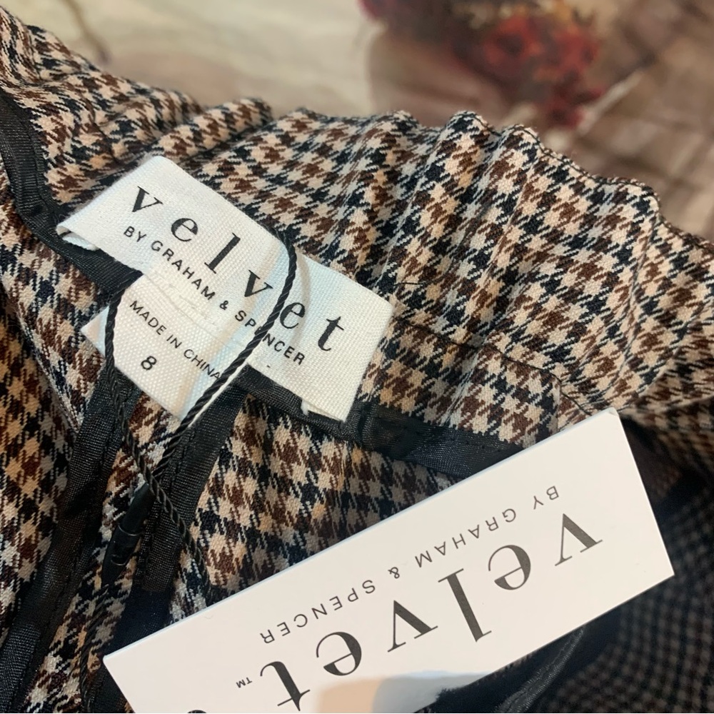 NEW Velvet by Graham & Spencer Plaid Trousers - Picture 10 of 11